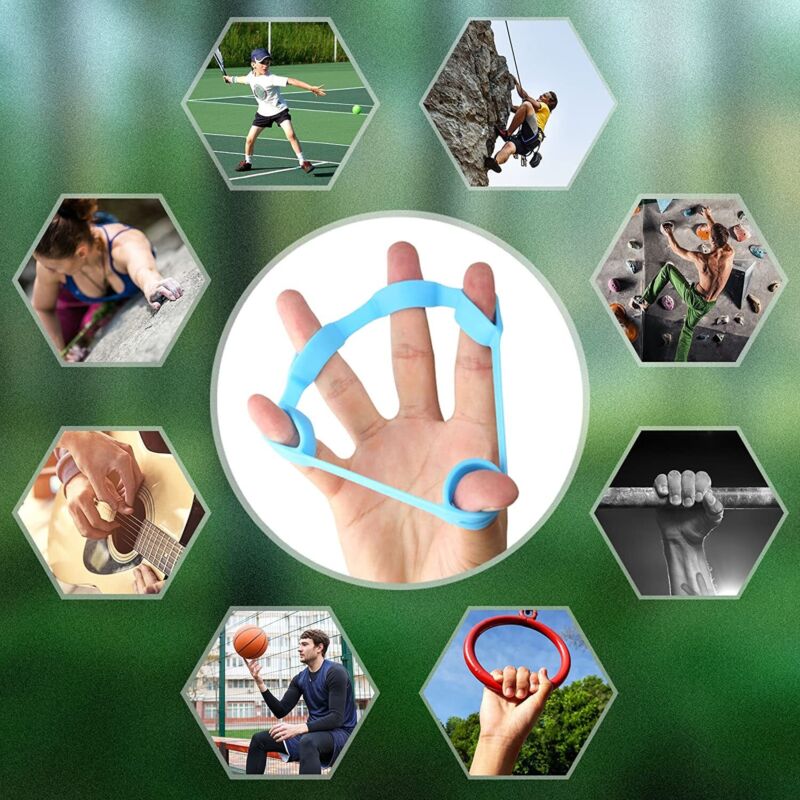 Finger Hand Exerciser Strengthener Wrist Forearm Grip Trainer Resistance Therapy