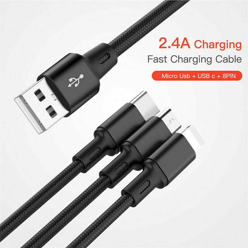 5 in 1 Multi USB Charger Charging Cable For iPhone USB TYPE C Android Micro