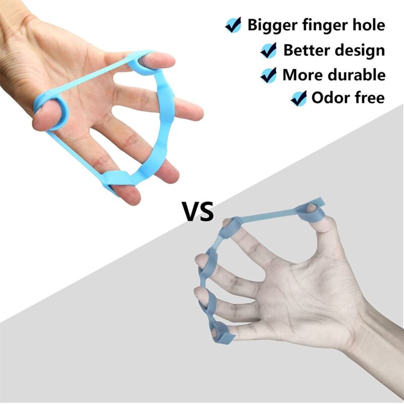 Finger Hand Exerciser Strengthener Wrist Forearm Grip Trainer Resistance Therapy