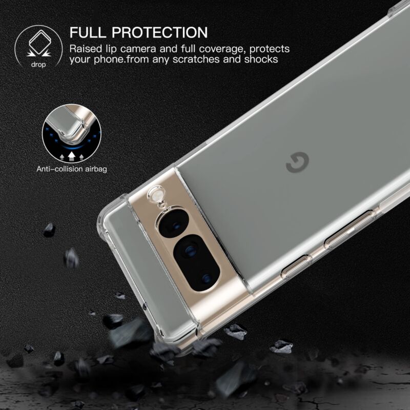 MAXSHIELD For Google Pixel 7 Pro Case Clear Luxury Shockproof Slim Soft Cover