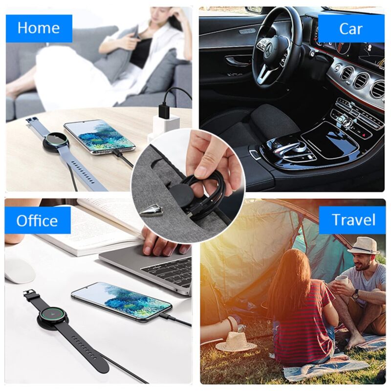 2 in 1 USB Charger Tpye C Cable For Samsung Galaxy Watch 5 Pro/5/4/3/Active 2/1