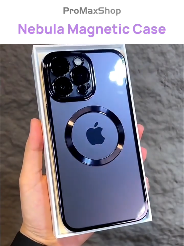 For iPhone 13 14 Pro Max Plus Case Clear Mag safe Plating TPU Magnetic Slim Cover