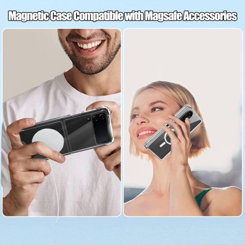 For Samsung Galaxy Z Fold 4 5G Case Magnetic Clear Shockproof Magsafe Cover