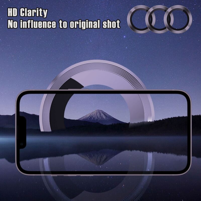Maxshield For iPhone 14 13 Pro Max Camera Lens Tempered Glass Screen Protector