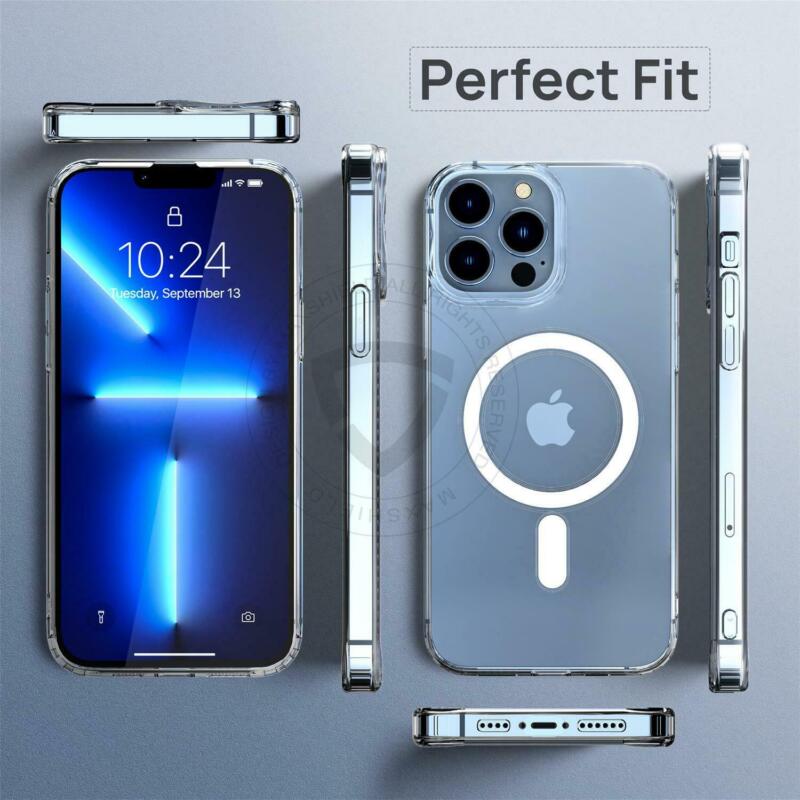 For iPhone 11 Pro Max Clear Magsafe Magnetic Case Shockproof Cover