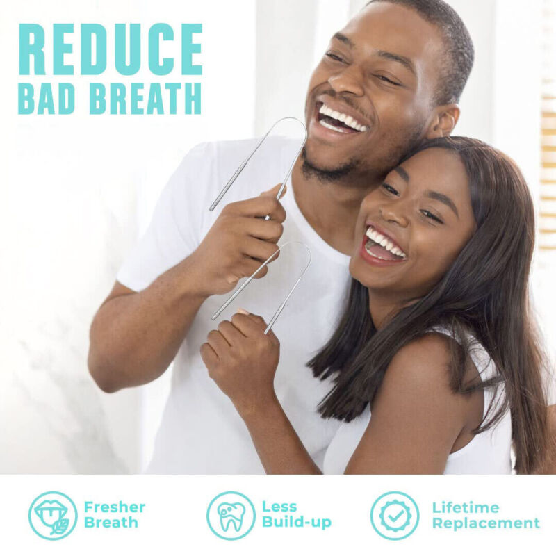 Tounge Cleaner Scraper Dental Care Oral Hygiene Mouth Kit Stainless Steel