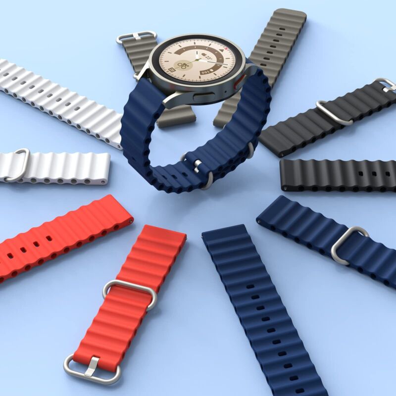 For Samsung Galaxy Watch 5 Pro 4 Classic 44/45/42/46mm Sports Strap Ocean Band