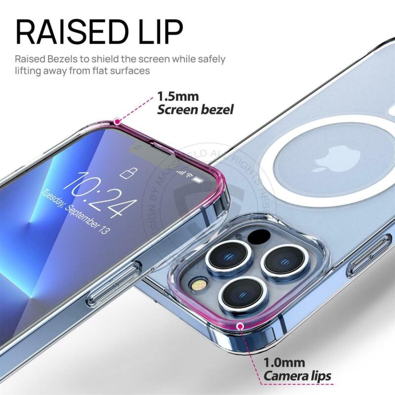 For iPhone 11 Pro Max Clear Magsafe Magnetic Case Shockproof Cover