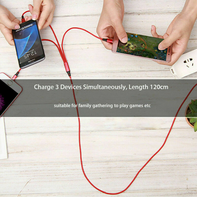 5 in 1 Multi USB Charger Charging Cable For iPhone USB TYPE C Android Micro