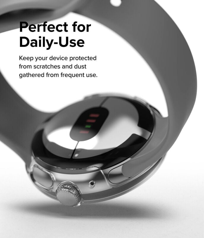 For Google Pixel Watch Case Shockproof Clear Hard Case Cover Screen Protector