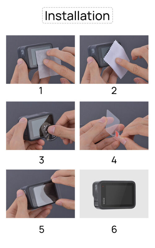 For GoPro Hero 8 11 Black Glass Camera Lens Screen protector+Lens Cover Cap