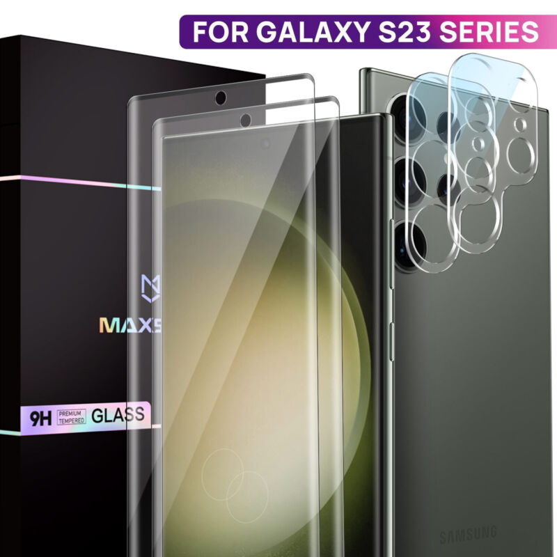 For Galaxy S23 Plus Ultra Tempered Glass Screen Camera Lens Protector