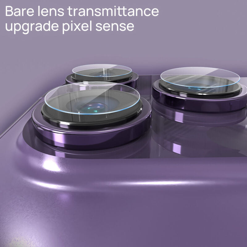 For Apple iPhone 14 Plus 13 12 Pro Max Camera Lens Rings Tempered Glass Protector