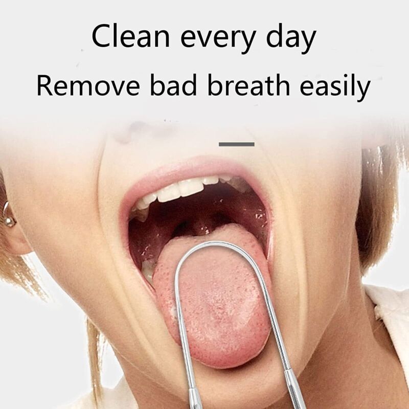 Tounge Cleaner Scraper Dental Care Oral Hygiene Mouth Kit Stainless Steel