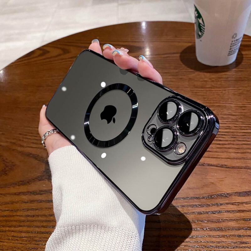 For iPhone 13 Pro Max Clear Mag Safe Plating Magnetic Slim Case Cover