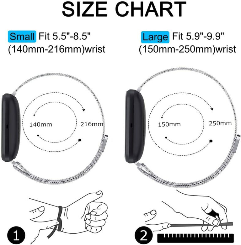 For Fitbit Versa 3 4 Stainless Steel Magnetic Watch Band WristBand