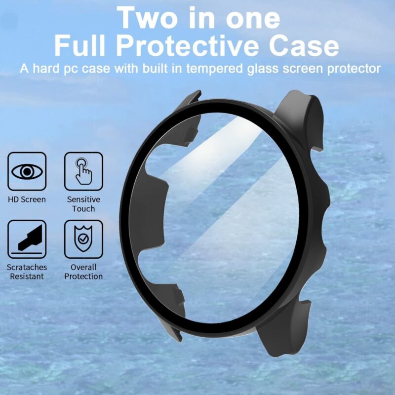 For Garmin Forerunner 265 965 Case Glass Cover Screen Protector