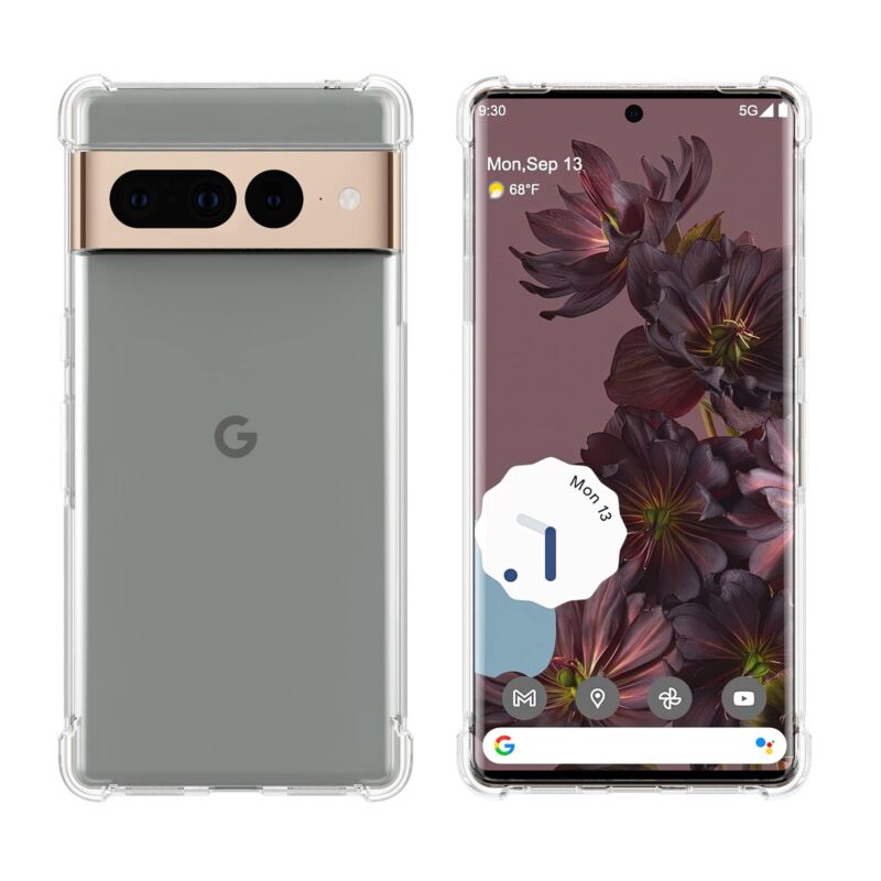 MAXSHIELD For Google Pixel 7 Pro Case Clear Luxury Shockproof Slim Soft Cover