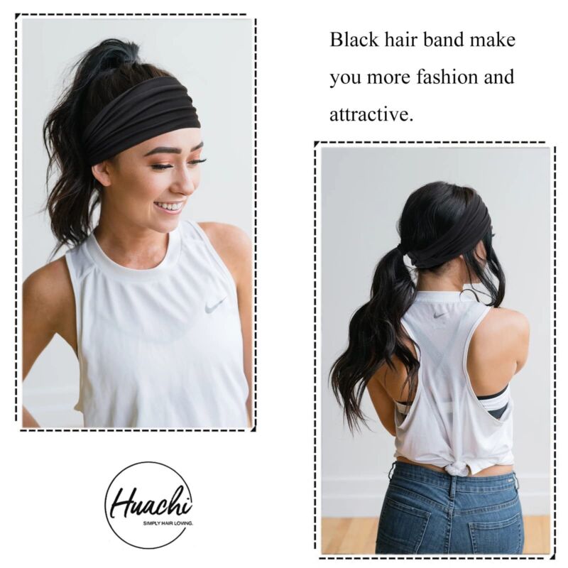 Sports Headbands Yoga Running Stretch Workout Head Hair Band For Women Men