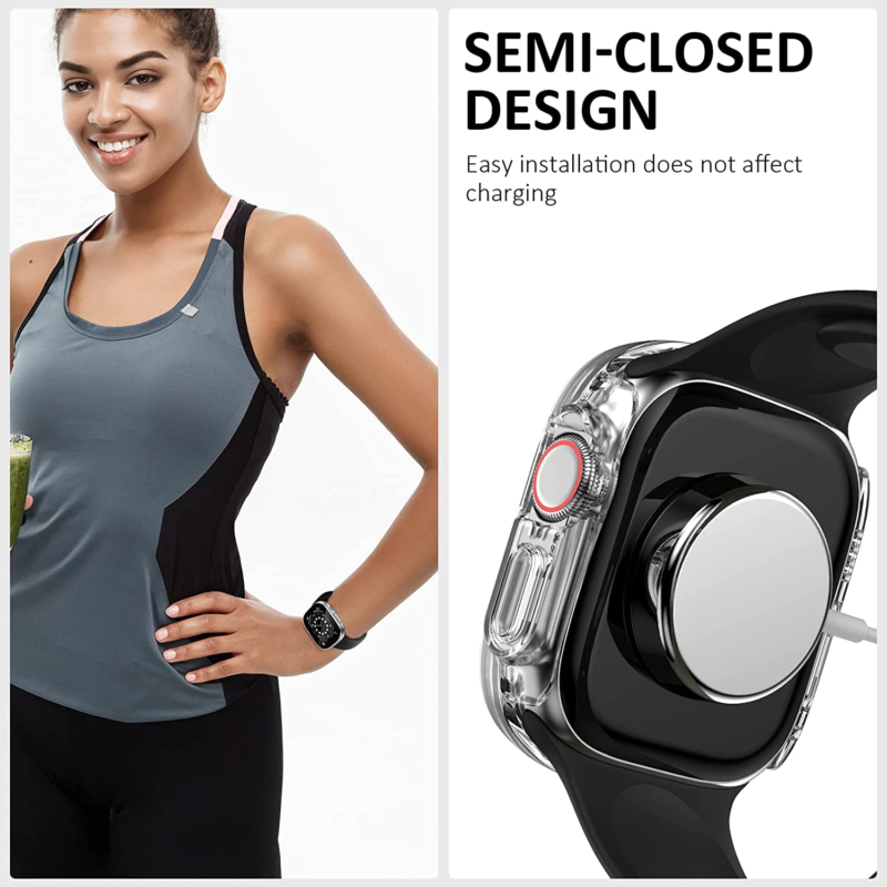 For Apple Watch 8 7 SE 2022 6 49mm Glass Case Cover Screen Protector