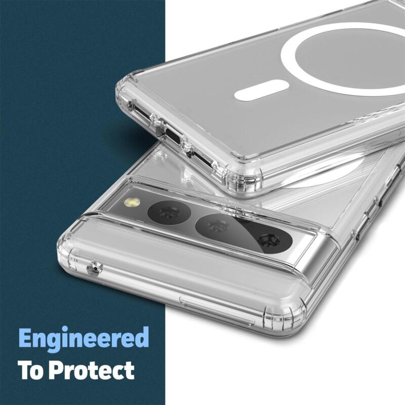 For Google Pixel 7 / Pro Magnetic Clear Case Shockproof MagSafe Cover Protector