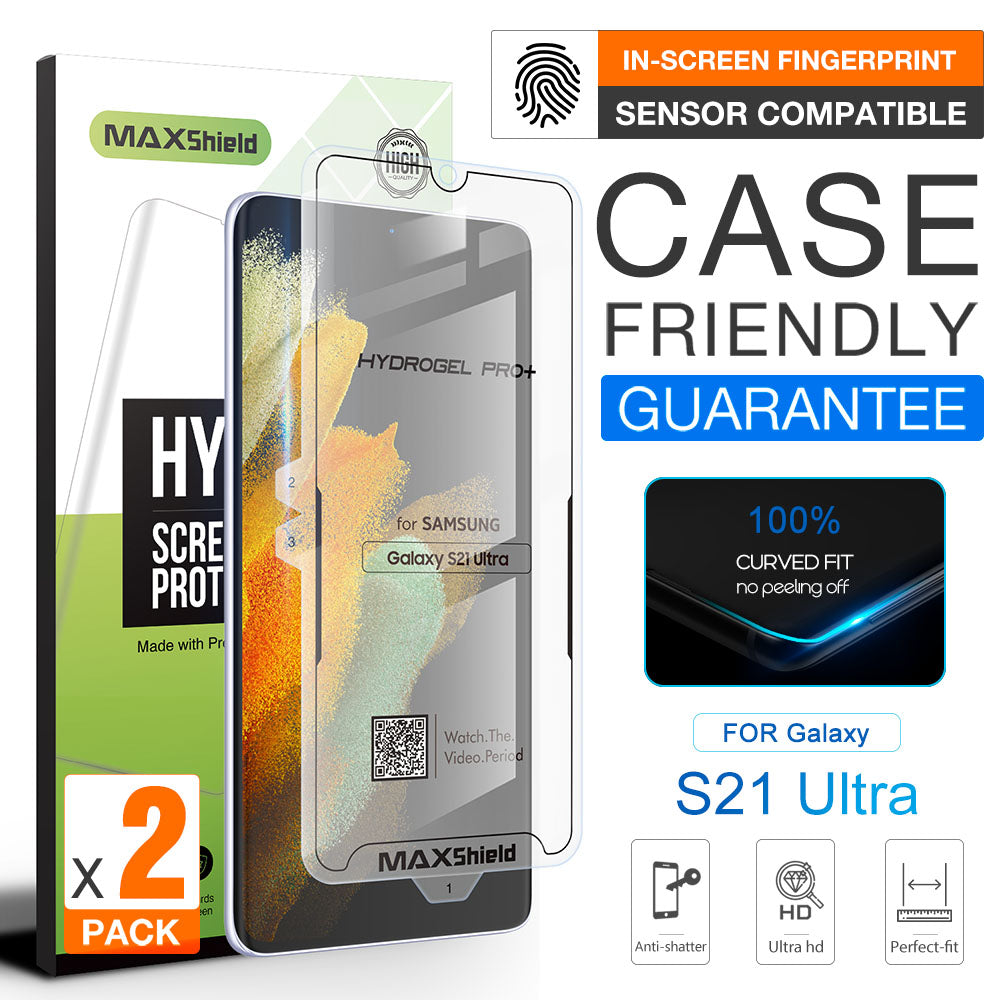 For Galaxy S21 HYDROGEL Crystal Case Friendly Film Screen Protector