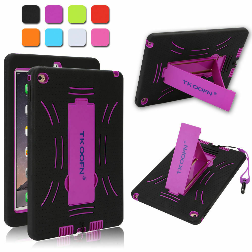 Kids Shockproof Case Heavy Duty Tough Kick Stand Cover for iPad Mini 1/2/3