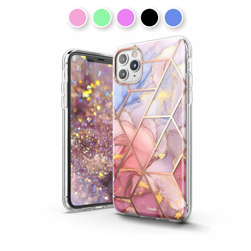 TiTiShark For iPhone 11/Pro/Max Case Clear Marble Shockproof Case