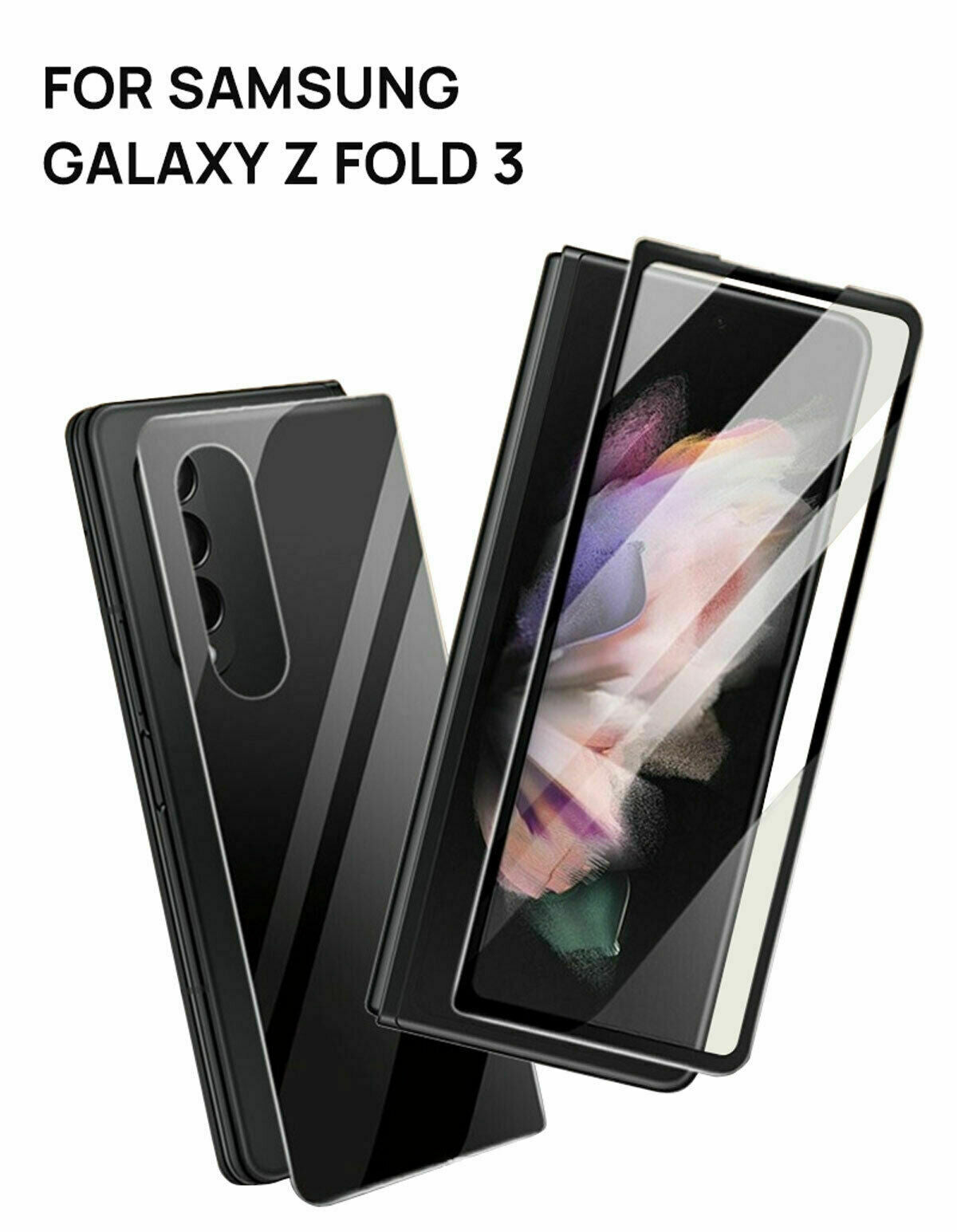 MAXSHIELD For Galaxy Z Fold 4 5G Tempered Glass Screen Protector Case Friendly