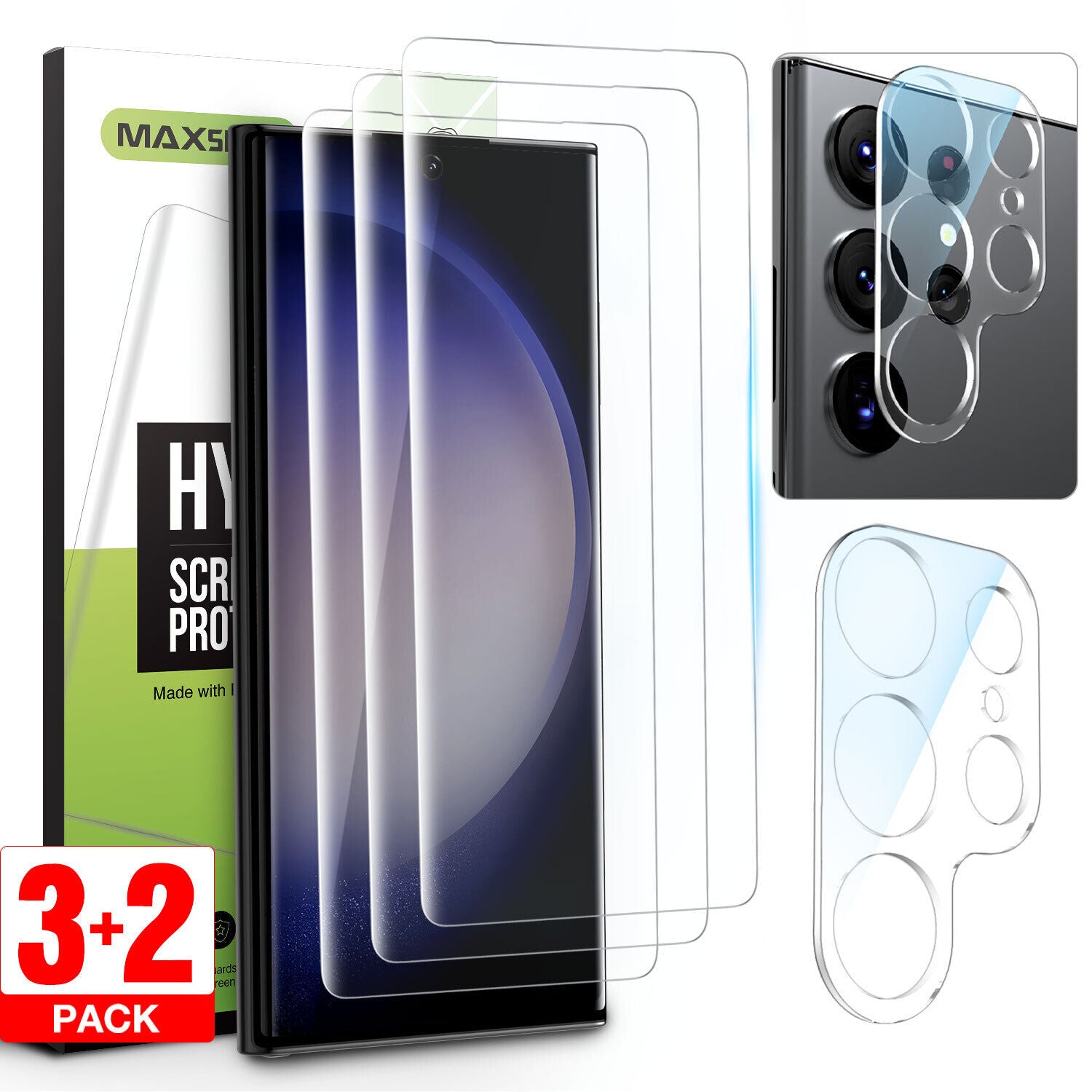 3X For Samsung Galaxy S24 Plus Ultra Hydrogel Back Screen Protector