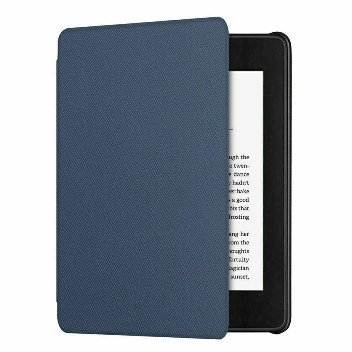 Amazon KINDLE Paperwhite 10th Flip Leather Folio Case Cover Slim Magnetic-Navy