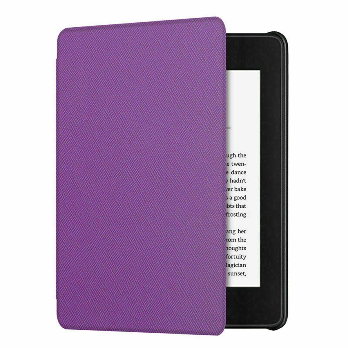 Amazon KINDLE Paperwhite 10th Flip Leather Folio Case Cover Slim Magnetic-Purple