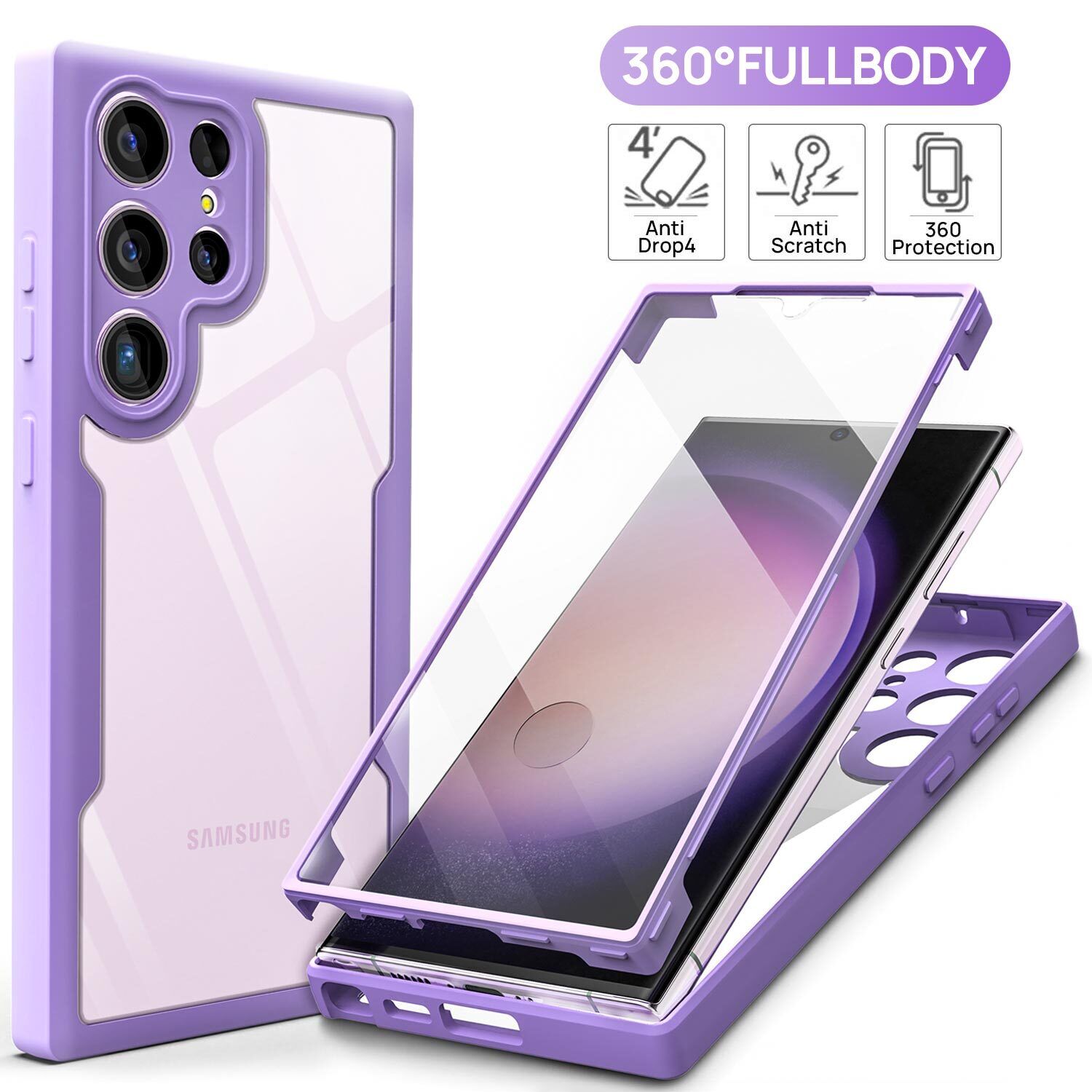 For Galaxy S24 Plus Ultra Shockproof Rugged 360 Full Body Case Cover