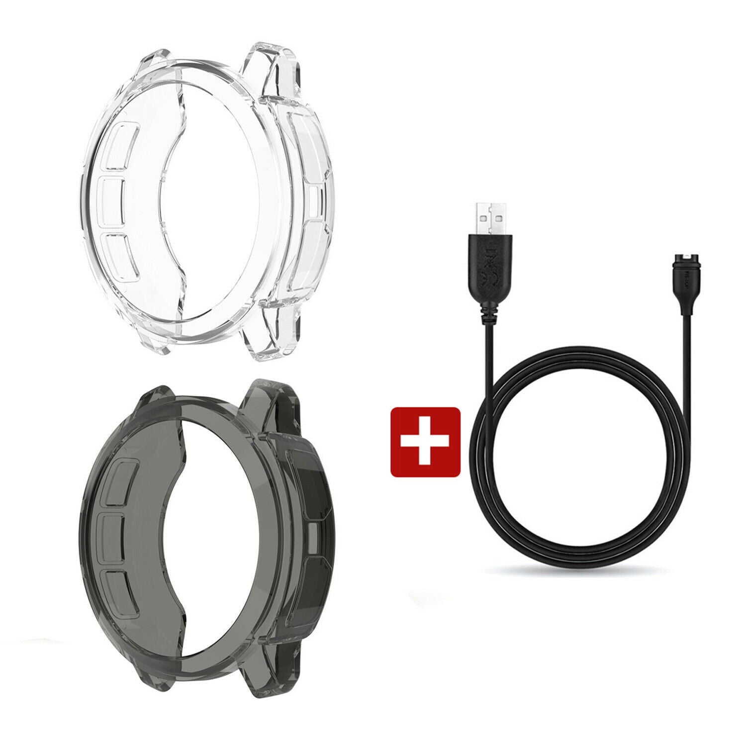 For Garmin instinct 2 2S Clear Case Cover Shockproof Shell Charging Cable AU