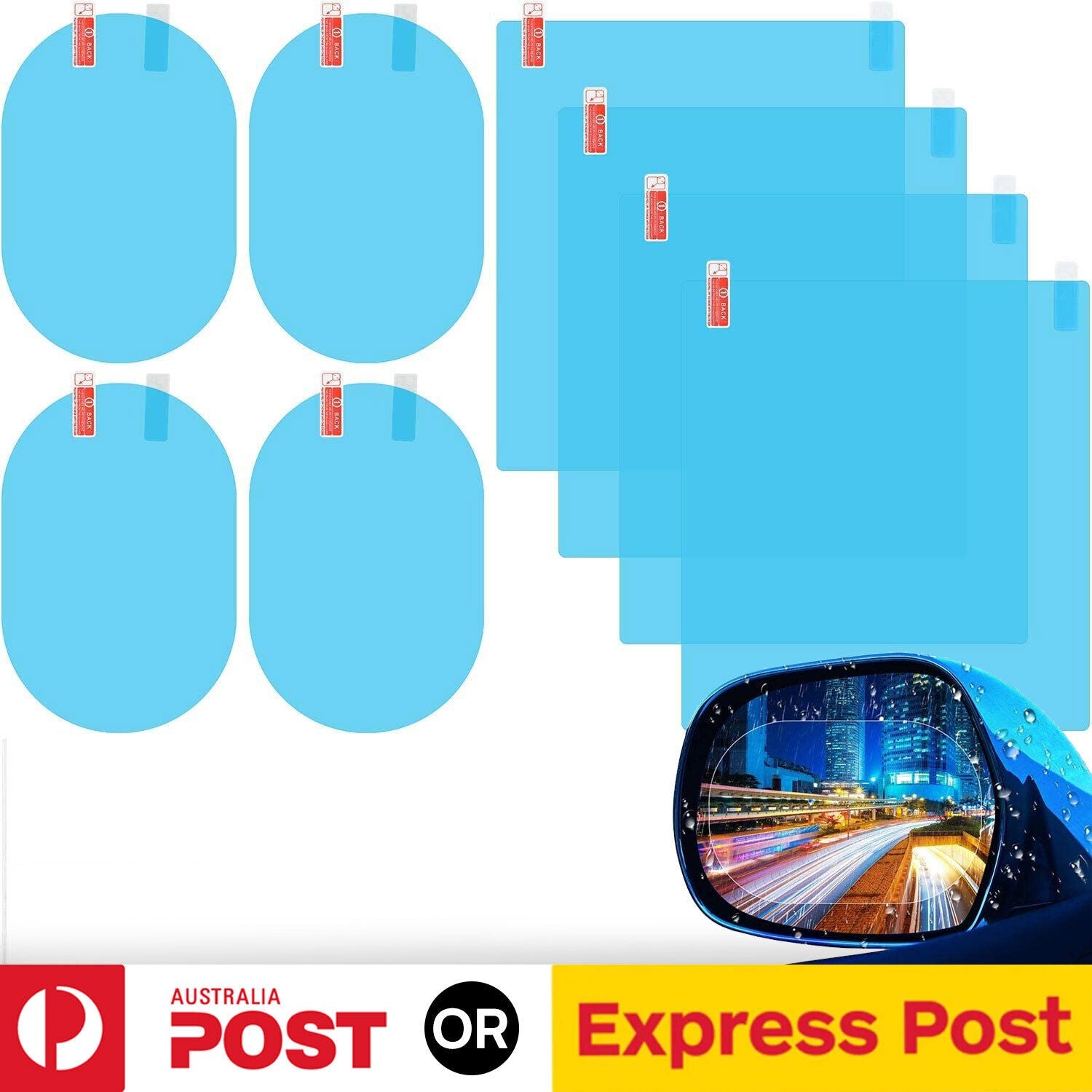 Car Side Truck Rearview Mirror Protector Film Waterproof Anti-Fog Rain-Proof AU