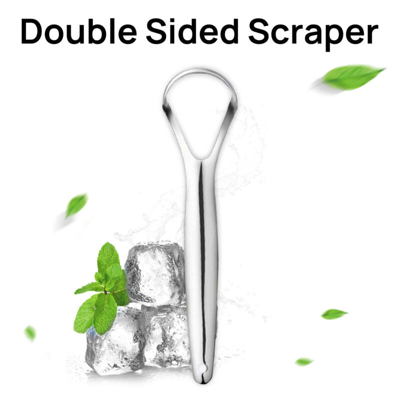 Tounge Cleaner Scraper Dental Care Oral Hygiene Mouth Kit Stainless Steel