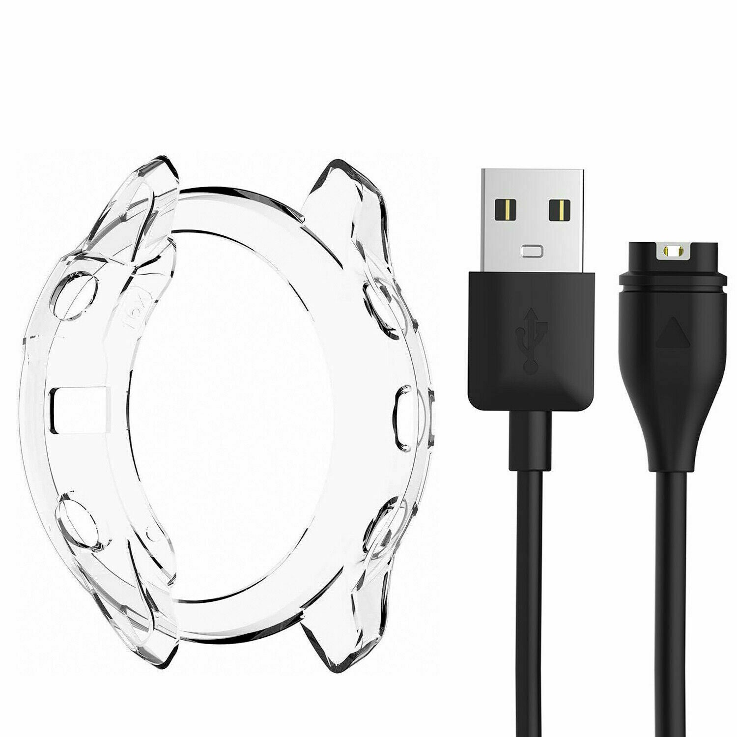 For Garmin Fenix 7 Solar Sapphire Shockproof TPU Case Cover Screen Protector