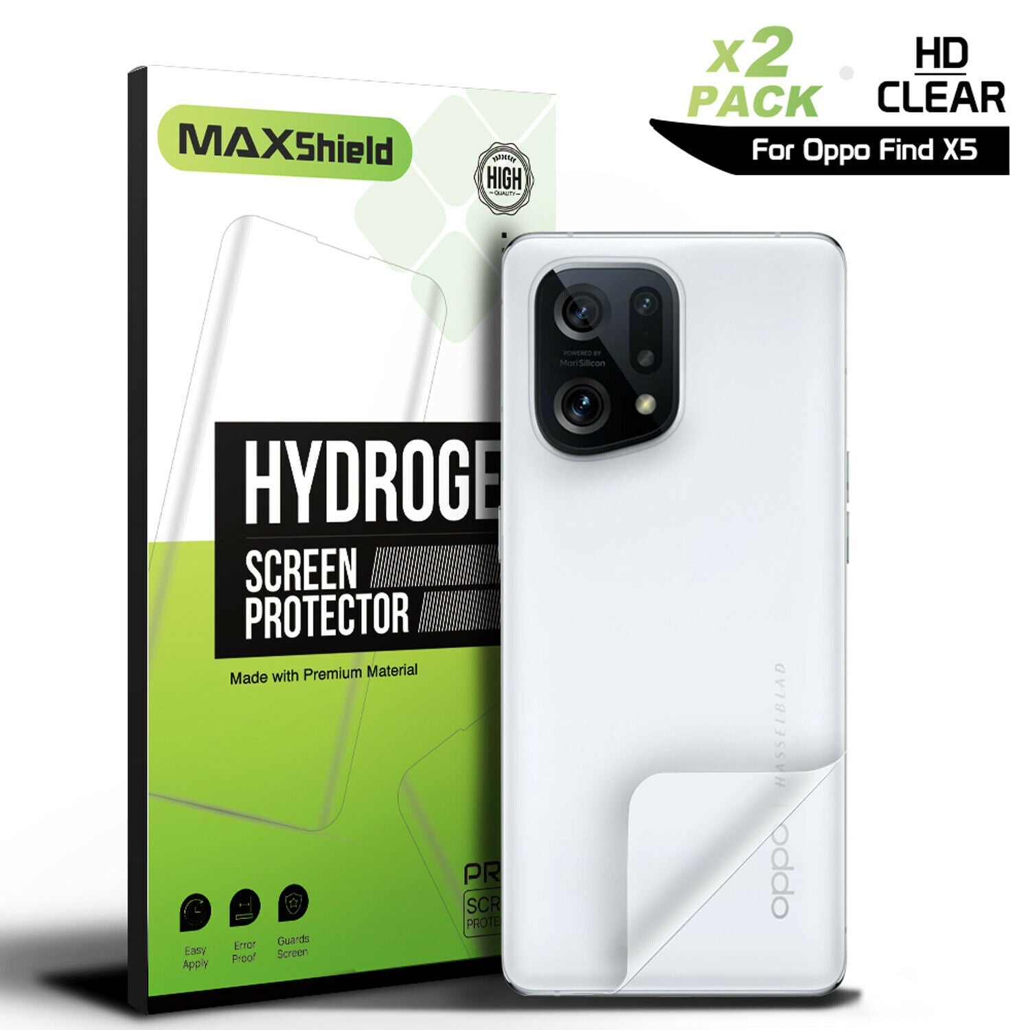 2X For OPPO Find X5 Pro Lite Hydrogel Full Coverage Back Screen Protector Film