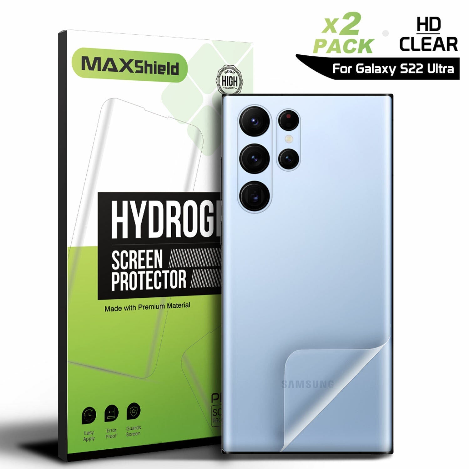 3X For Samsung Galaxy S24 Plus Ultra Hydrogel Back Screen Protector