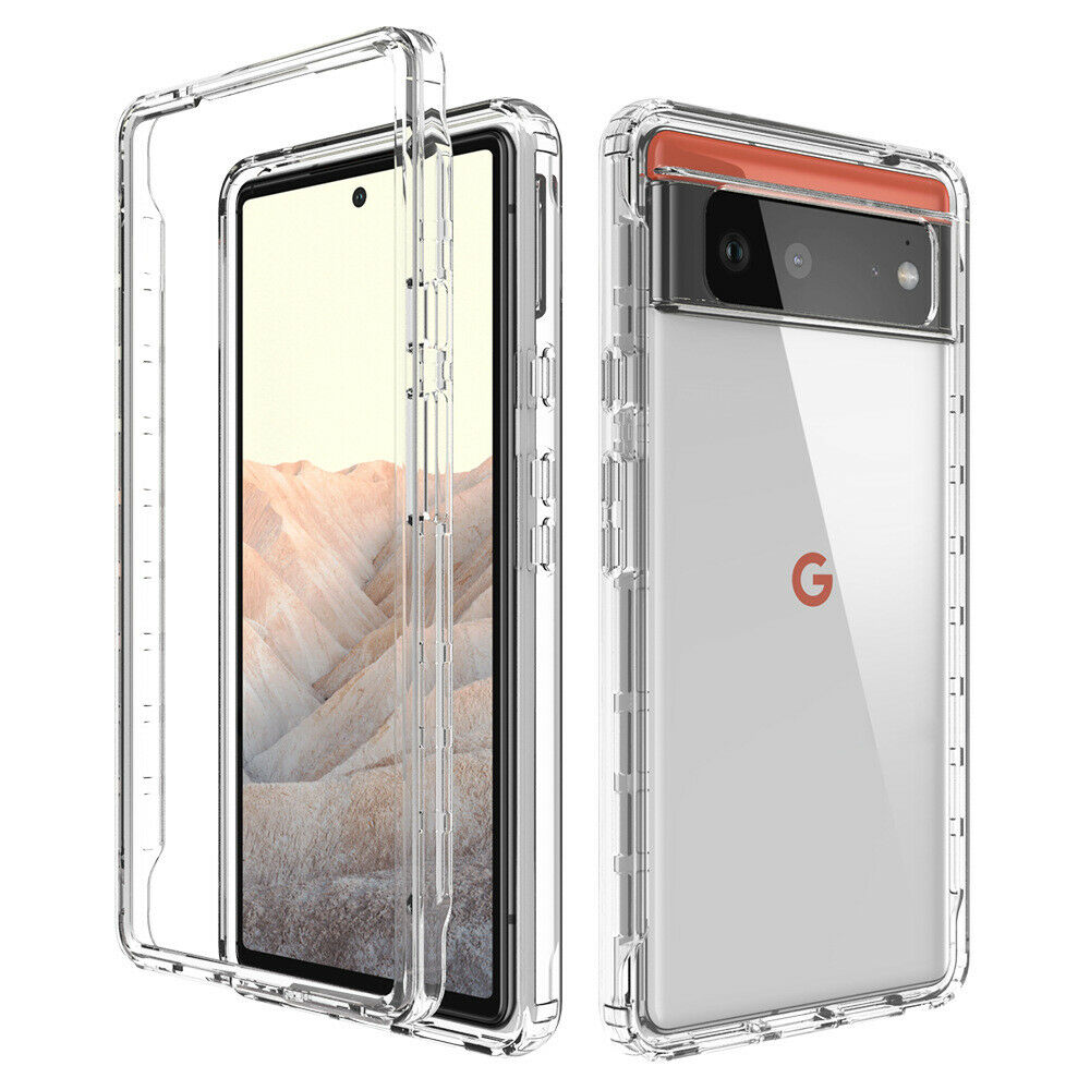 For Google Pixel 6A Case Clear Shockproof Cover Screen Protector