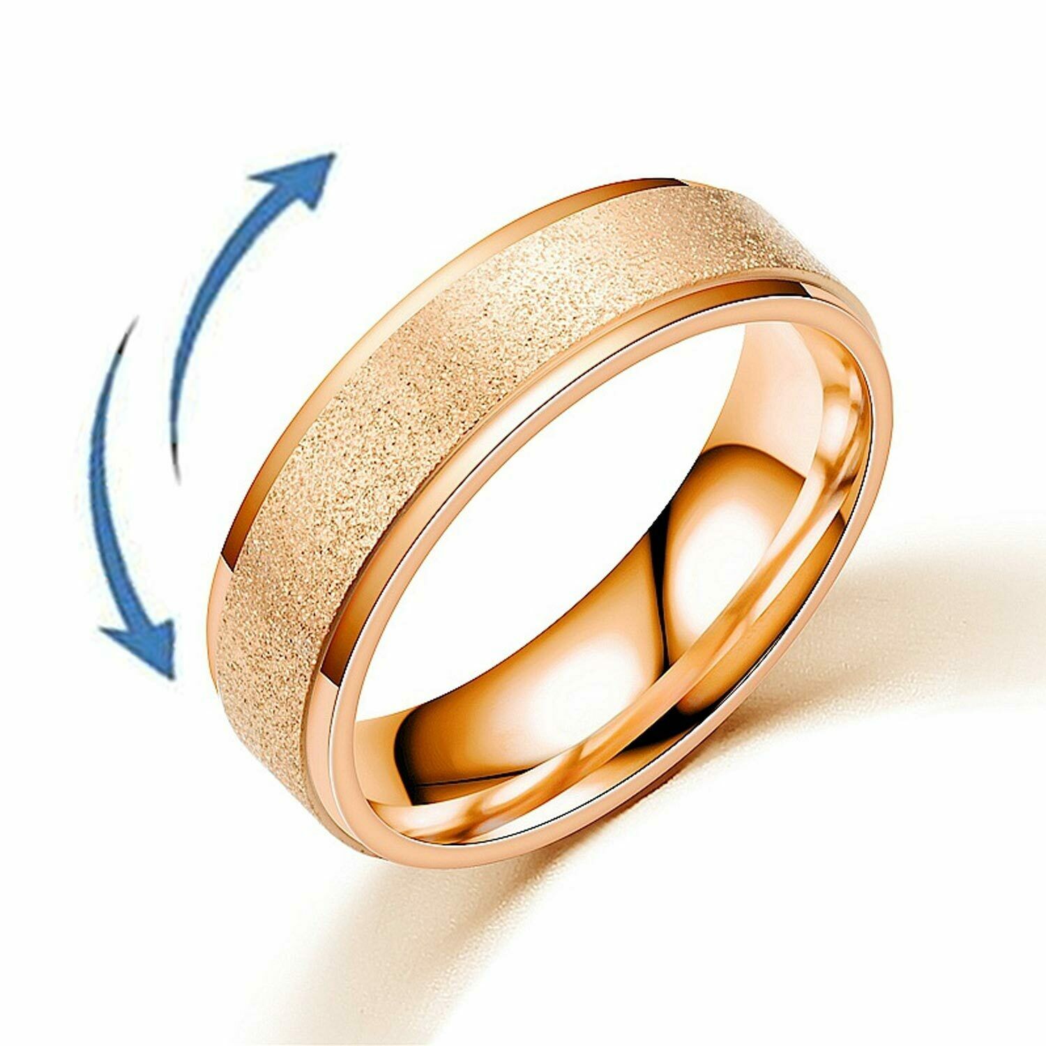 Anxiety Spinner Rings Rotating Stress Fidget Band Men or Women Unisex S/Steel AU