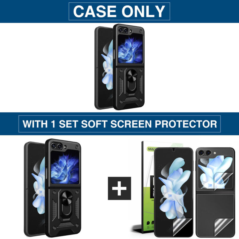 For Samsung Galaxy Z Flip Fold 5 4 5G Case Shockproof Rugged Ring Holder Cover