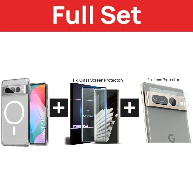 For Google Pixel 7a Magnetic Clear Case Shockproof Slim Cover Protector