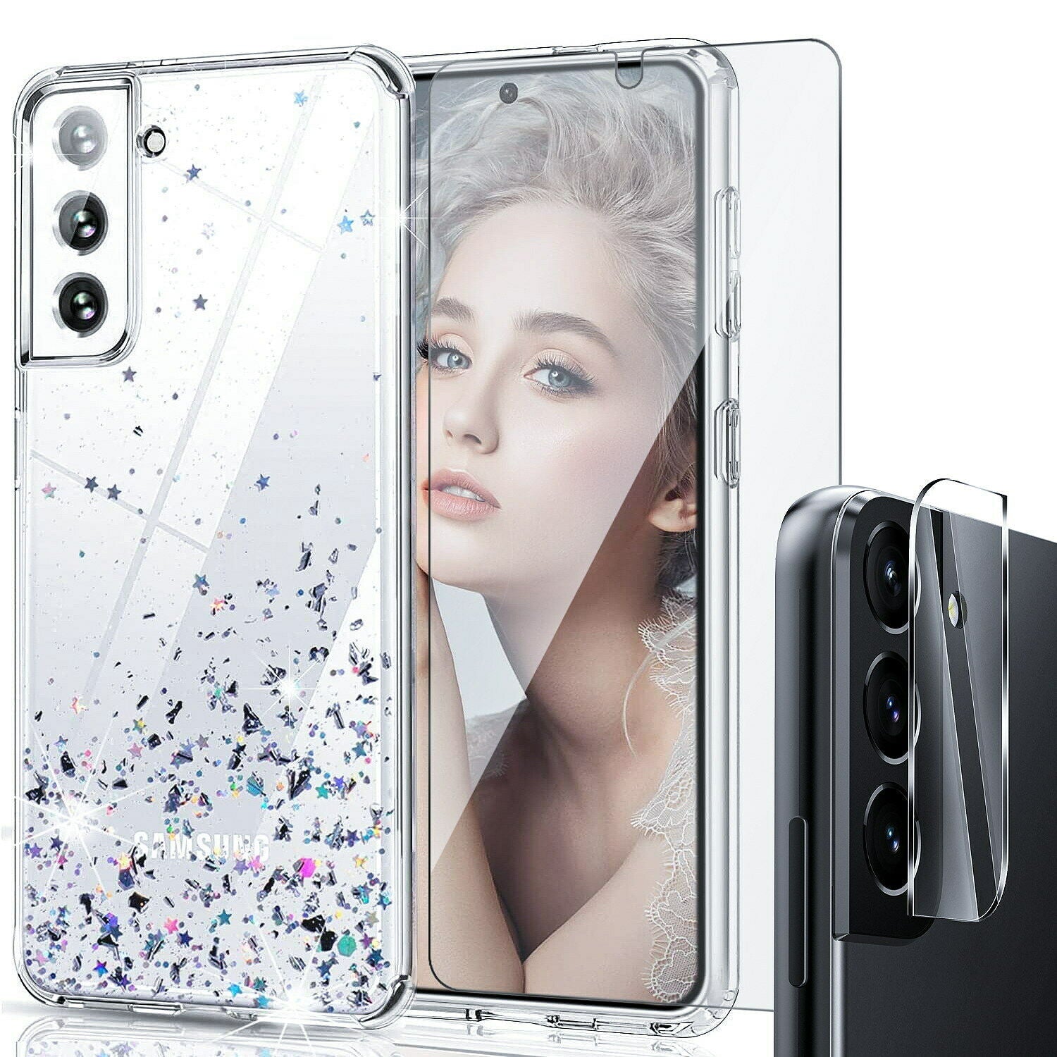 For Samsung Galaxy S22 Plus Ultra S21 FE Case Soft Clear Shockproof Slim Cover