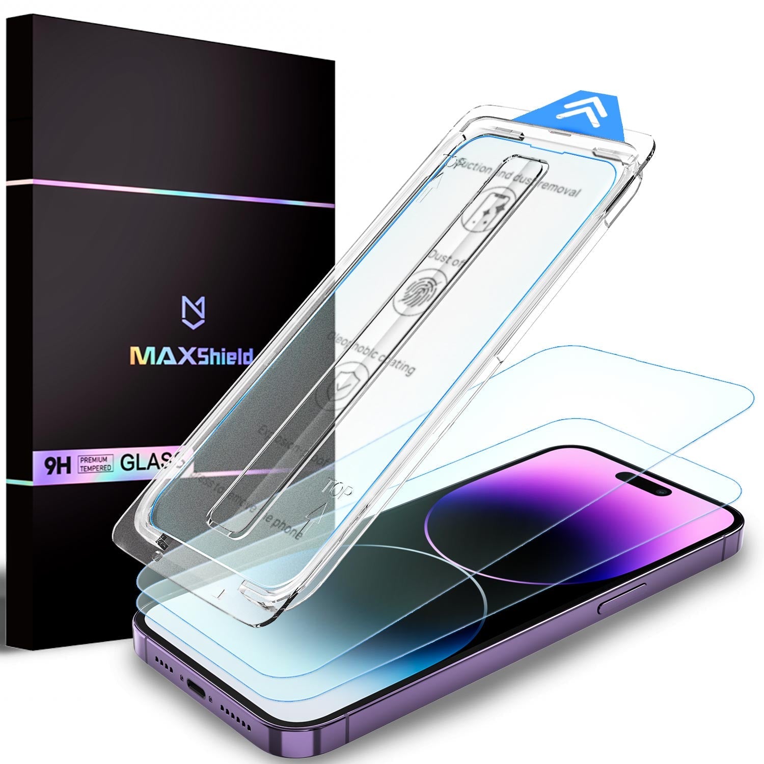 [Auto Alignment Kit] For iPhone 14 Pro Max 13 12 11 XS XR Glass Screen Protector