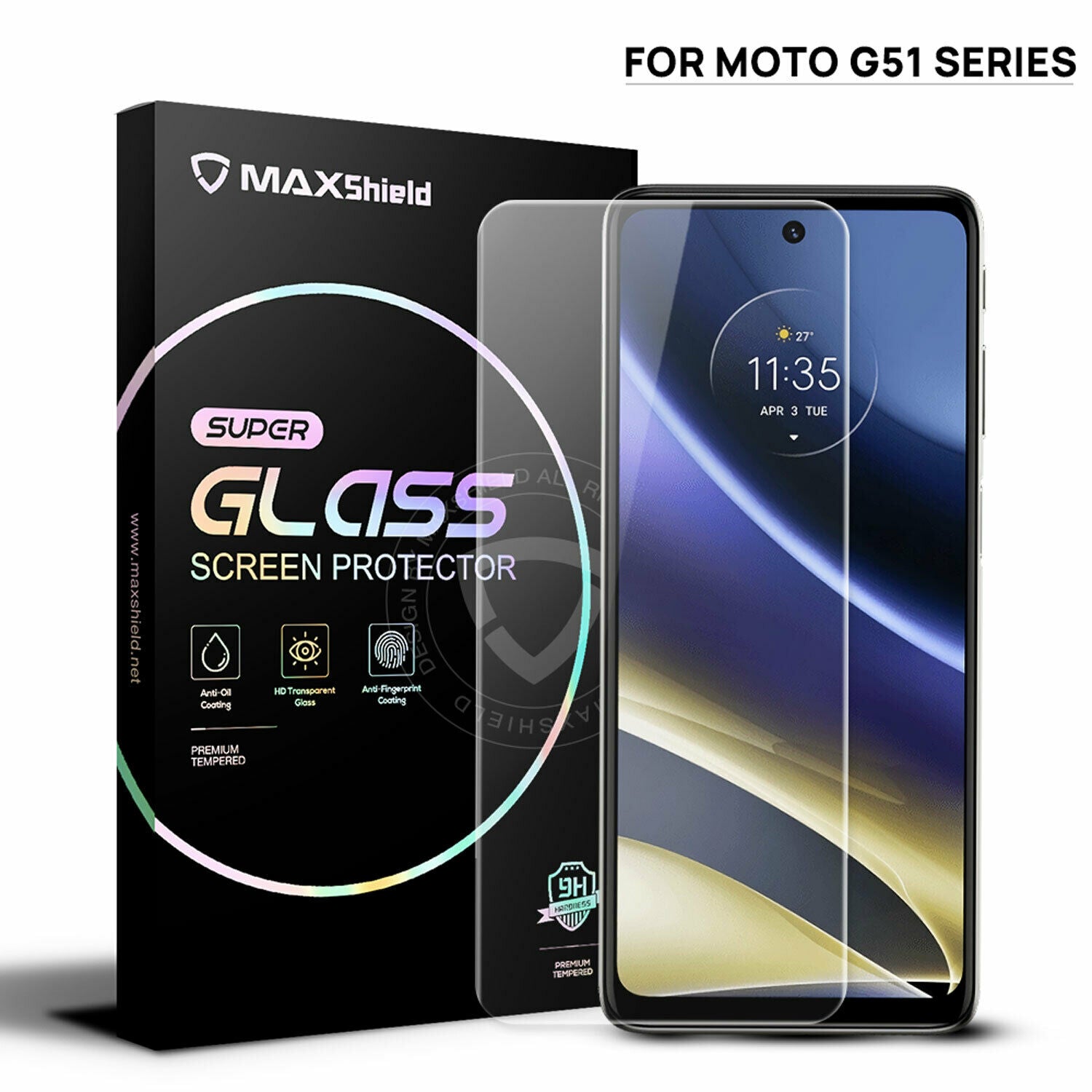 For Motorola Moto G51 5G Full Cover Tempered Glass Screen Lens Camera Protector