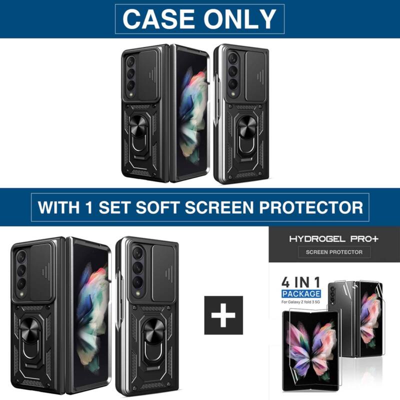 For Samsung Galaxy Z Flip Fold 5 4 5G Case Shockproof Rugged Ring Holder Cover