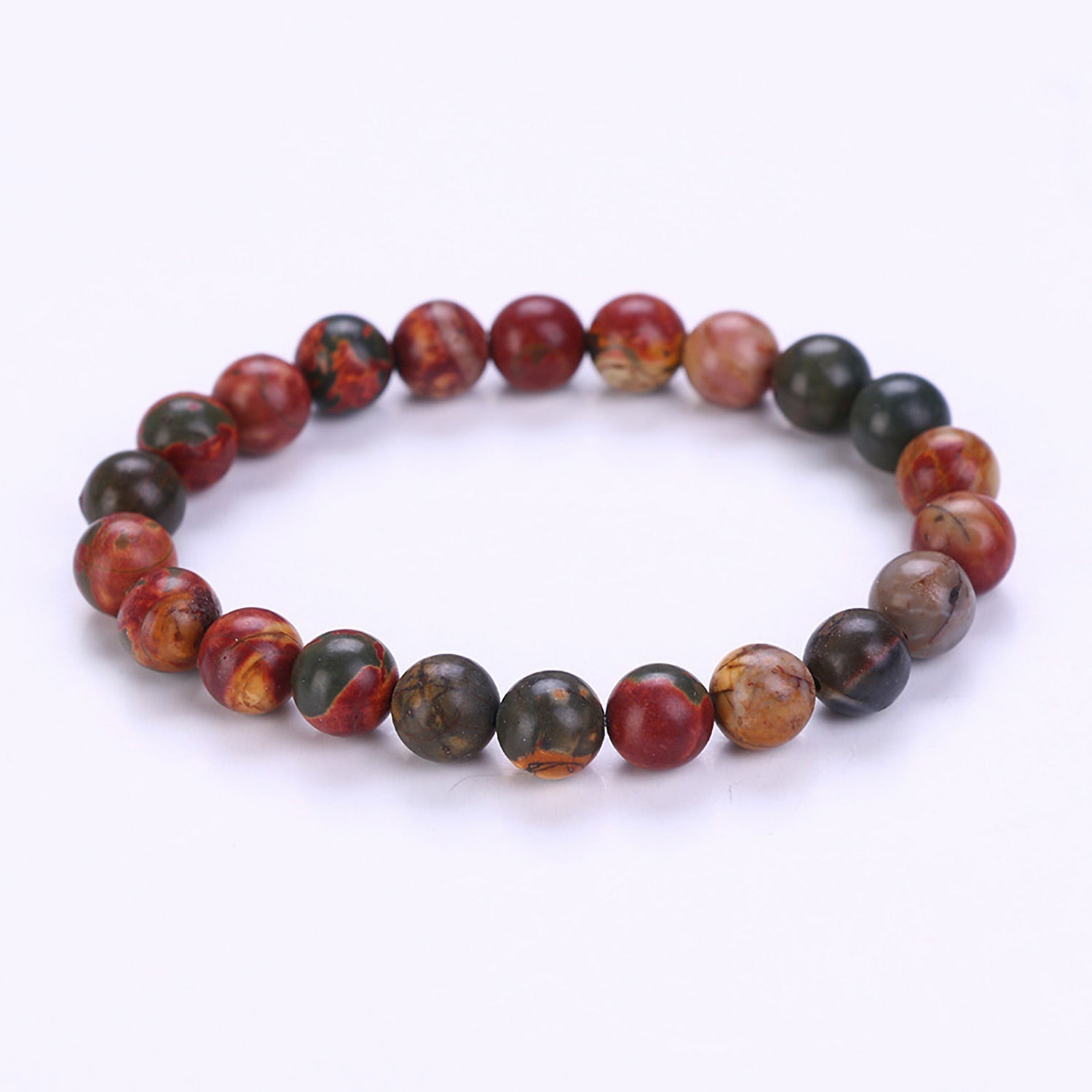 Natural Gemstone Beads Handmade Stretch Crystal Bracelets Healing Stone Reiki