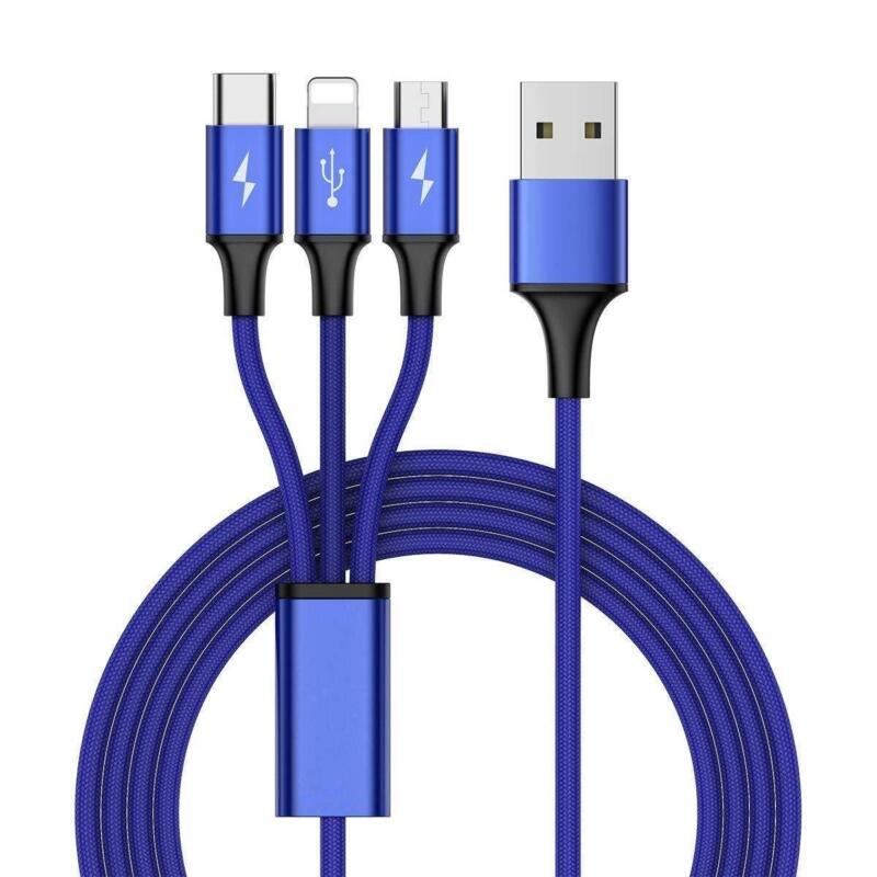 5 in 1 Multi USB Charger Charging Cable For iPhone USB TYPE C Android Micro