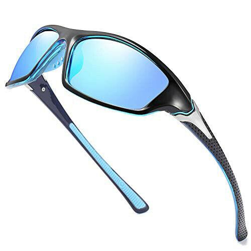 Men Sunglasses UV400 Polarized Glasses Fishing Sports Driving WrapAround Eyewear